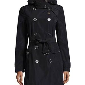 Burberry Balmoral Trench Raincoat 14 Black NEW